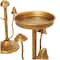 Gold Metal Abstract Mushroom Inspired Candle Holder Set